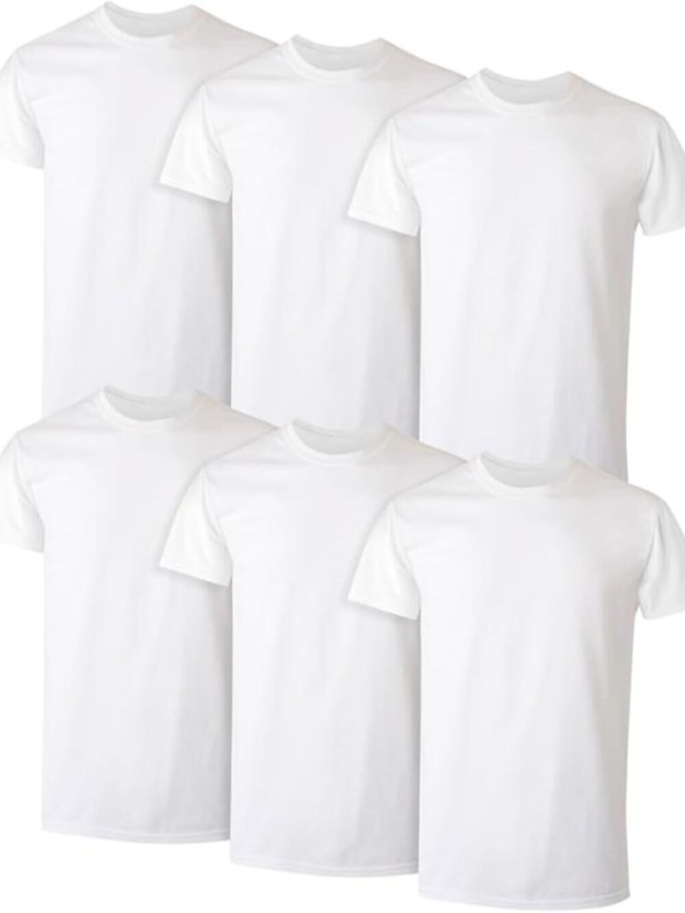 Luxury Men's Undershirt Multipack: Tag-Free, Soft Cotton 6-Pack in White/Black